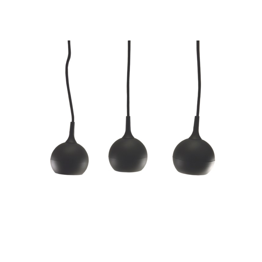 Lampadario a sospensione con filo COLM 3xGU10/30W/230V nero