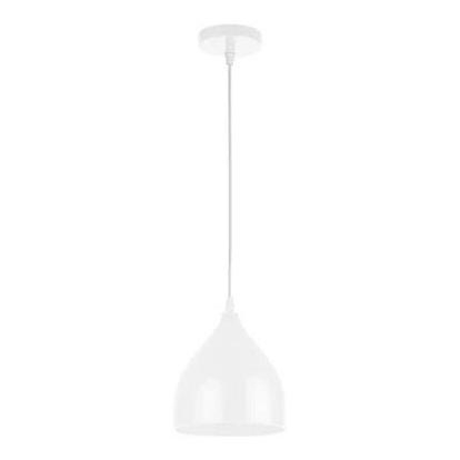 Lampadario a sospensione con filo COMO 1xE27/60W/230V diametro 17 cm bianco