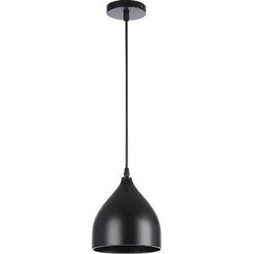 Lampadario a sospensione con filo COMO 1xE27/60W/230V diametro 17 cm nero