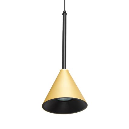 Lampadario a sospensione con filo CONE 1xGU10/10W/230V oro/nero