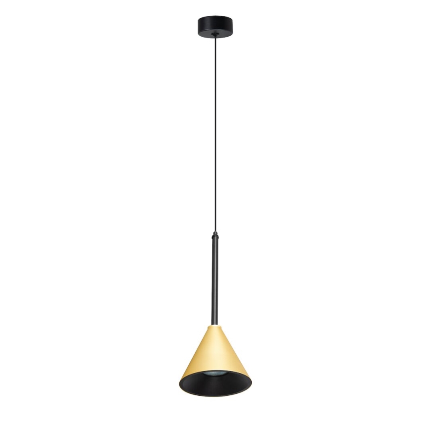 Lampadario a sospensione con filo CONE 1xGU10/10W/230V oro/nero