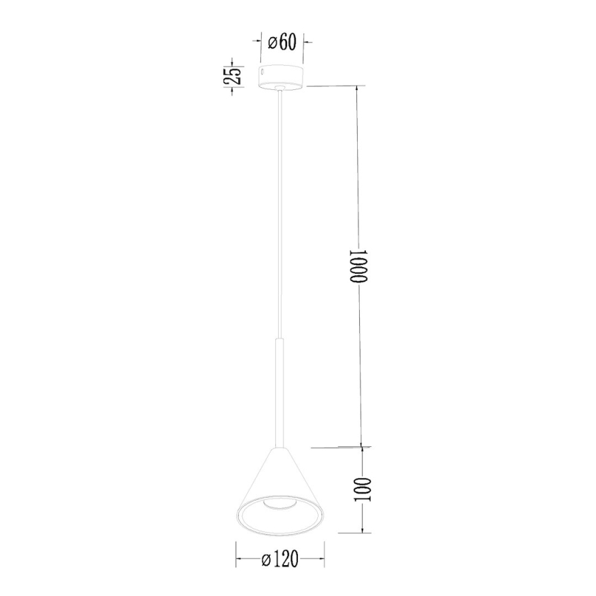 Lampadario a sospensione con filo CONE 1xGU10/10W/230V oro/nero