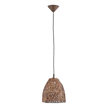 Lampadario a sospensione con filo CONGO 1xE27/15W/230V marrone
