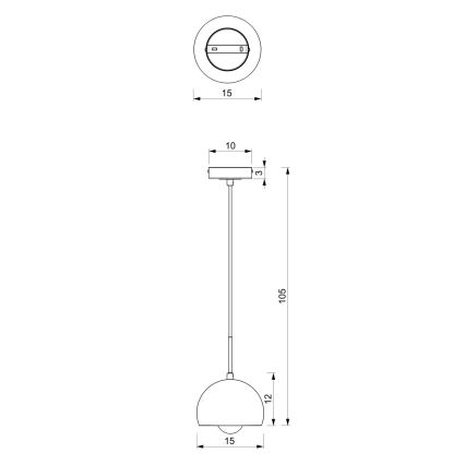 Lampadario a sospensione con filo COOL 1xE27/60W/230V