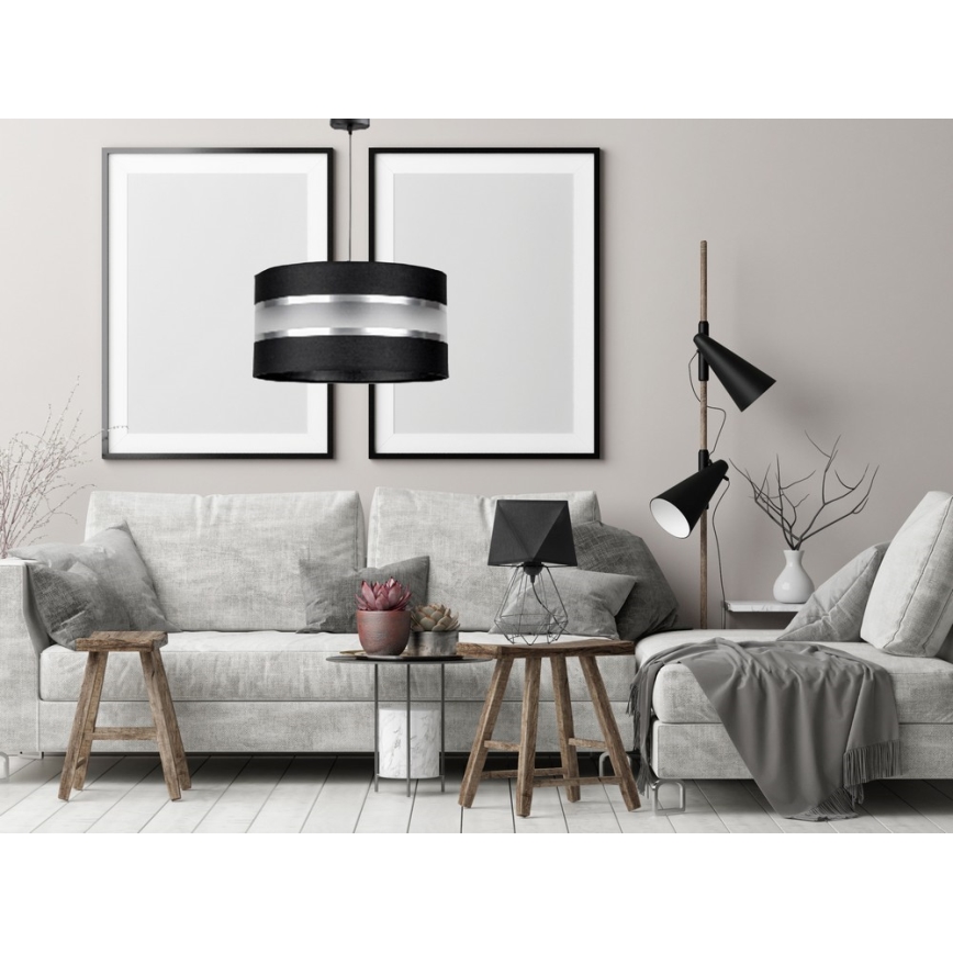 Lampadario a sospensione con filo CORAL 1xE27/60W/230V nero