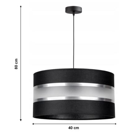 Lampadario a sospensione con filo CORAL 1xE27/60W/230V nero