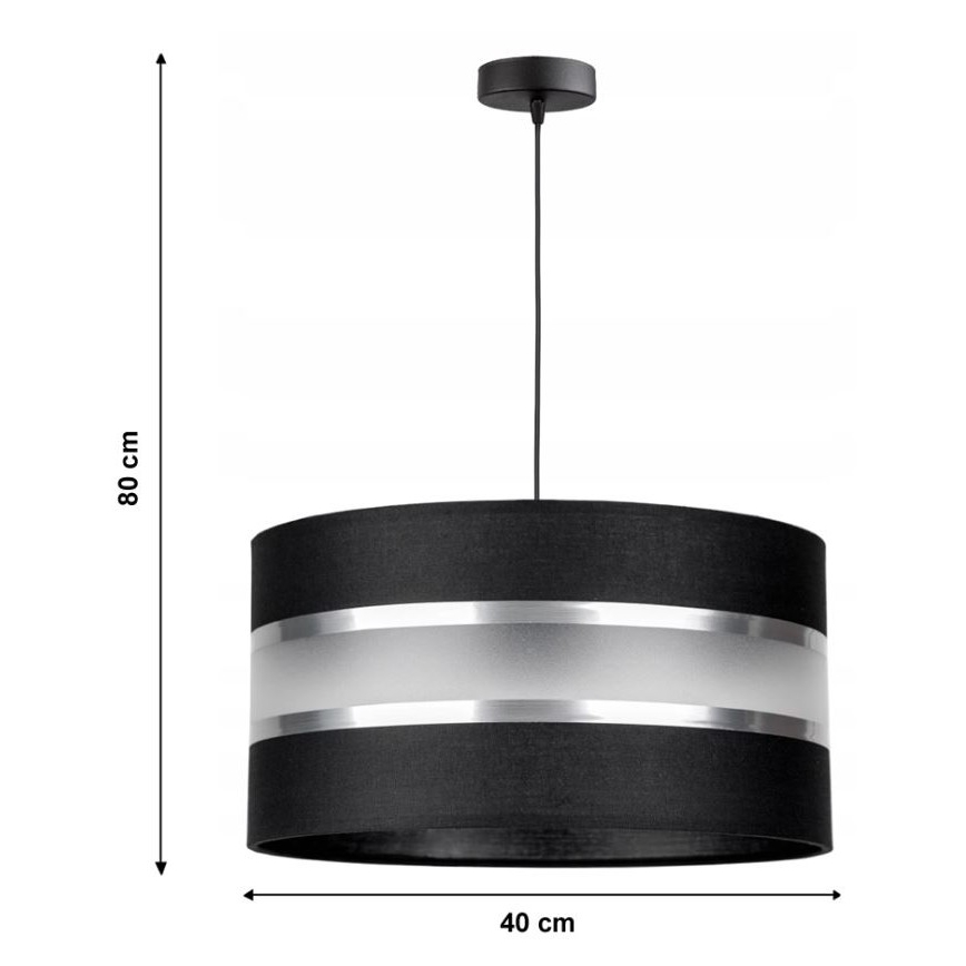 Lampadario a sospensione con filo CORAL 1xE27/60W/230V nero