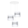 Lampadario a sospensione con filo CORAL 3xE27/60W/230V bianco/cromo opaco diametro 45 cm