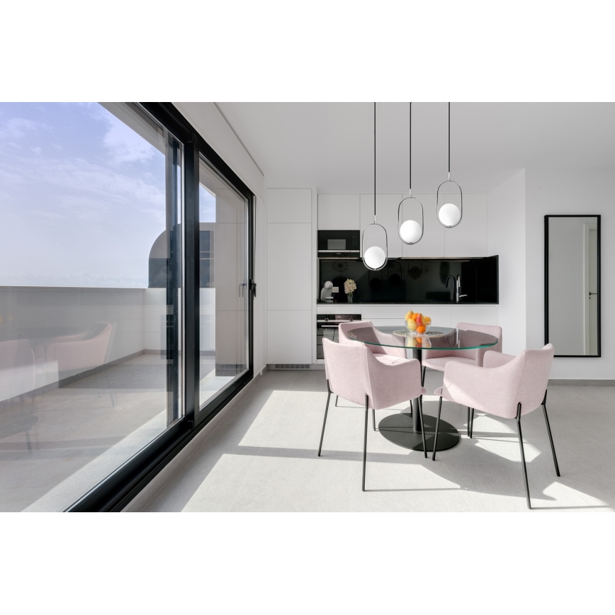 Lampadario a sospensione con filo CORDEL 1xG9/28W/230V cromo lucido