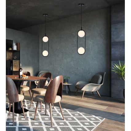 Lampadario a sospensione con filo CORDEL 2xG9/28W/230V nero