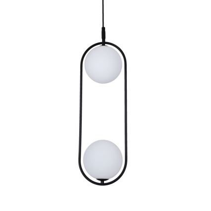 Lampadario a sospensione con filo CORDEL 2xG9/28W/230V nero