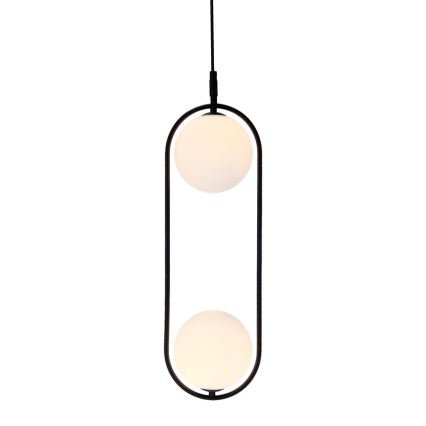 Lampadario a sospensione con filo CORDEL 2xG9/28W/230V nero