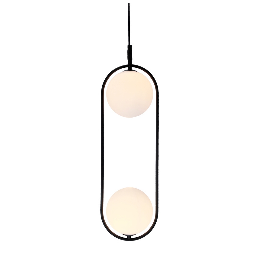 Lampadario a sospensione con filo CORDEL 2xG9/28W/230V nero