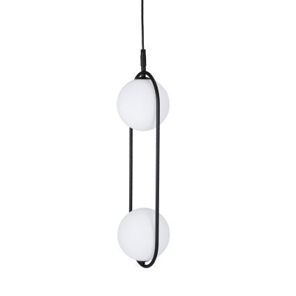 Lampadario a sospensione con filo CORDEL 2xG9/28W/230V nero