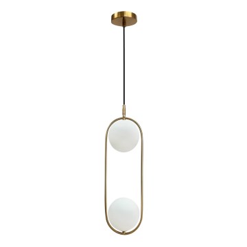 Lampadario a sospensione con filo CORDEL 2xG9/28W/230V oro