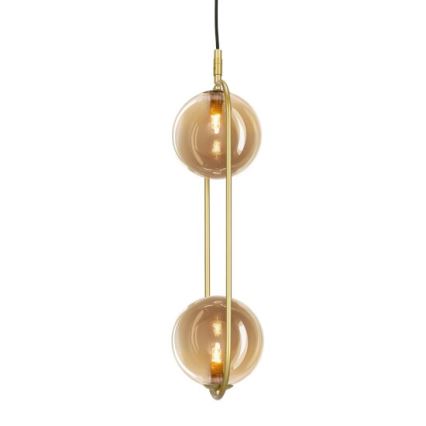 Lampadario a sospensione con filo CORDEL 2xG9/28W/230V ottone/fumé beige
