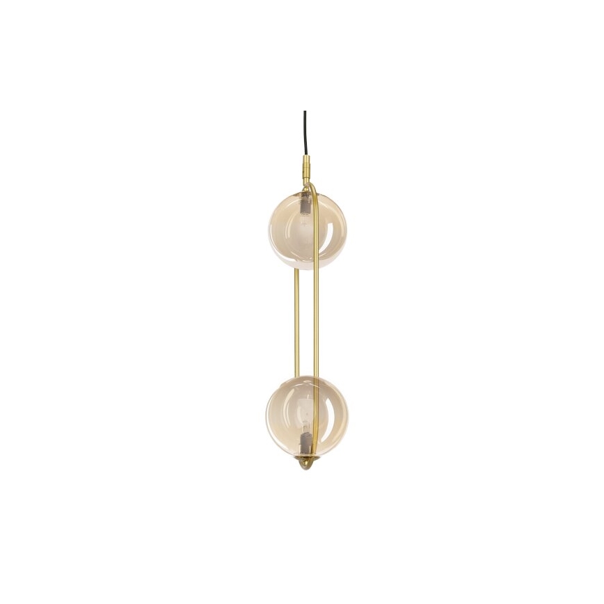 Lampadario a sospensione con filo CORDEL 2xG9/28W/230V ottone/fumé beige