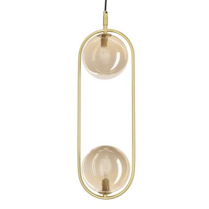 Lampadario a sospensione con filo CORDEL 2xG9/28W/230V ottone/fumé beige