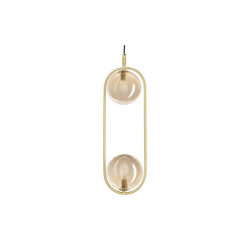 Lampadario a sospensione con filo CORDEL 2xG9/28W/230V ottone/fumé beige