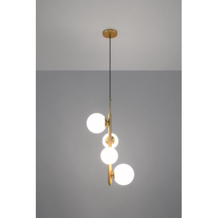 Lampadario a sospensione con filo CORDEL 4xG9/20W/230V oro