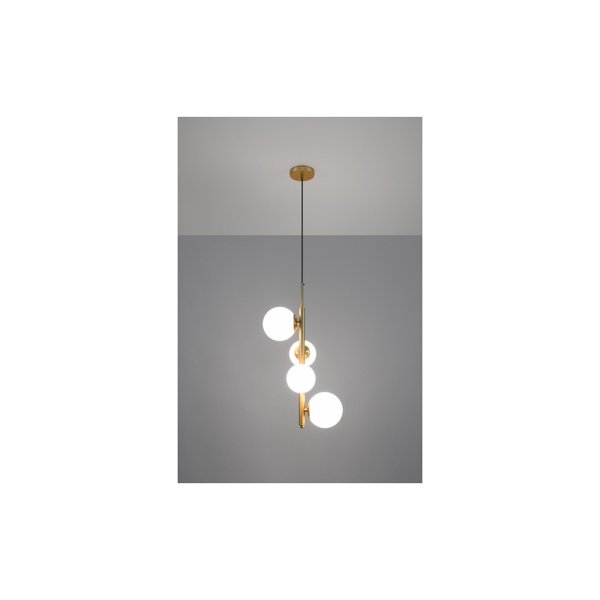 Lampadario a sospensione con filo CORDEL 4xG9/20W/230V oro
