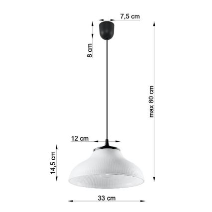 Lampadario a sospensione con filo CORONA 1xE27/60W/230V