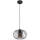 Lampadario a sospensione con filo CORRINI 1xE27/60W/230V diametro 25 cm nero/grigio