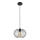 Lampadario a sospensione con filo CORRINI 1xE27/60W/230V diametro 25 cm nero/limpido