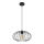 Lampadario a sospensione con filo CORRINI 1xE27/60W/230V diametro 34 cm nero/limpido