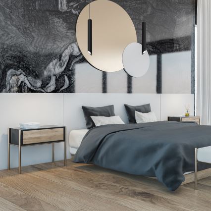 Lampadario a sospensione con filo CORTE 1xGU10/8W/230V nero