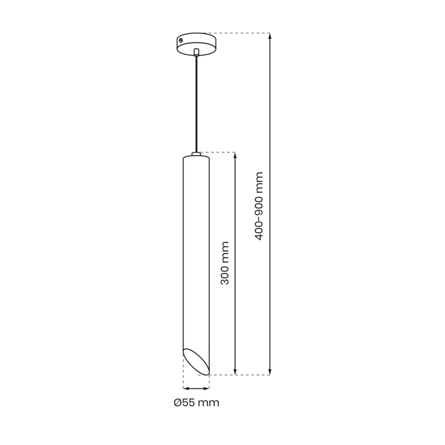 Lampadario a sospensione con filo CORTE 1xGU10/8W/230V nero
