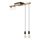 Lampadario a sospensione con filo CORTINA 2xE27/15W/230V + 2xG9/5W/230V nero/quercia