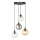 Lampadario a sospensione con filo COSMO 4xE14/10W/230V diametro 40 cm nero/grigio/beige/limpido
