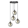 Lampadario a sospensione con filo COSMO 4xE14/10W/230V diametro 40 cm nero/grigio