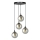 Lampadario a sospensione con filo COSMO 4xE14/10W/230V diametro 40 cm nero/grigio