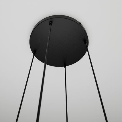 Lampadario a sospensione con filo COSMO 4xE14/10W/230V diametro 40 cm nero/grigio