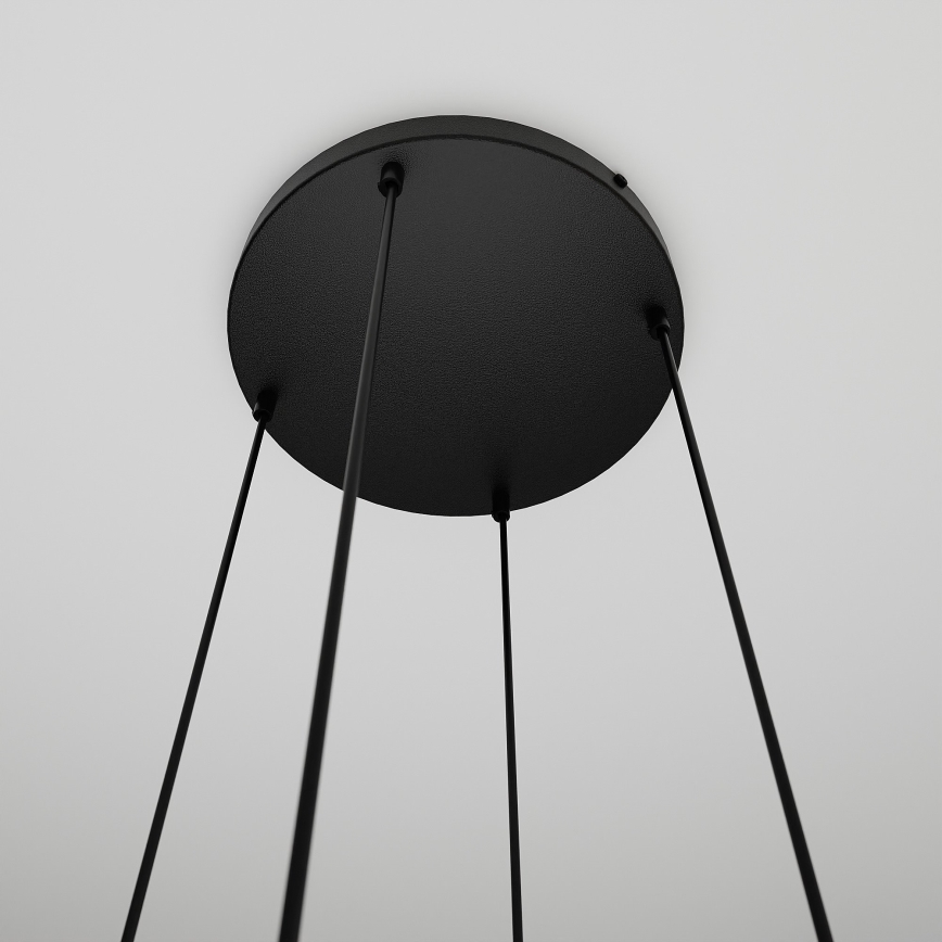 Lampadario a sospensione con filo COSMO 4xE14/10W/230V diametro 40 cm nero/grigio
