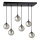Lampadario a sospensione con filo COSMO 6xE14/10W/230V nero/grigio