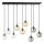 Lampadario a sospensione con filo COSMO 9xE14/10W/230V nero/grigio/beige/limpido