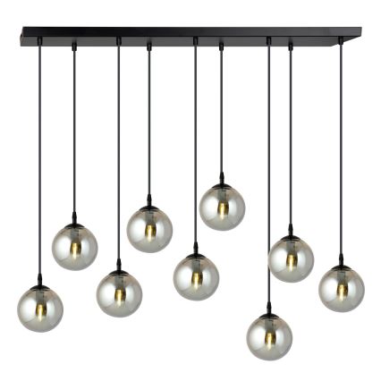 Lampadario a sospensione con filo COSMO 9xE14/10W/230V nero/grigio