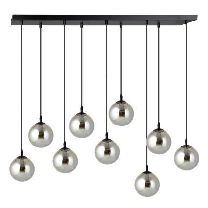 Lampadario a sospensione con filo COSMO 9xE14/10W/230V nero/grigio
