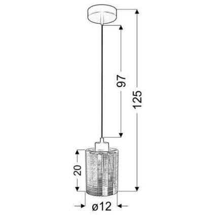 Lampadario a sospensione con filo COX 1xE27/60W/230V