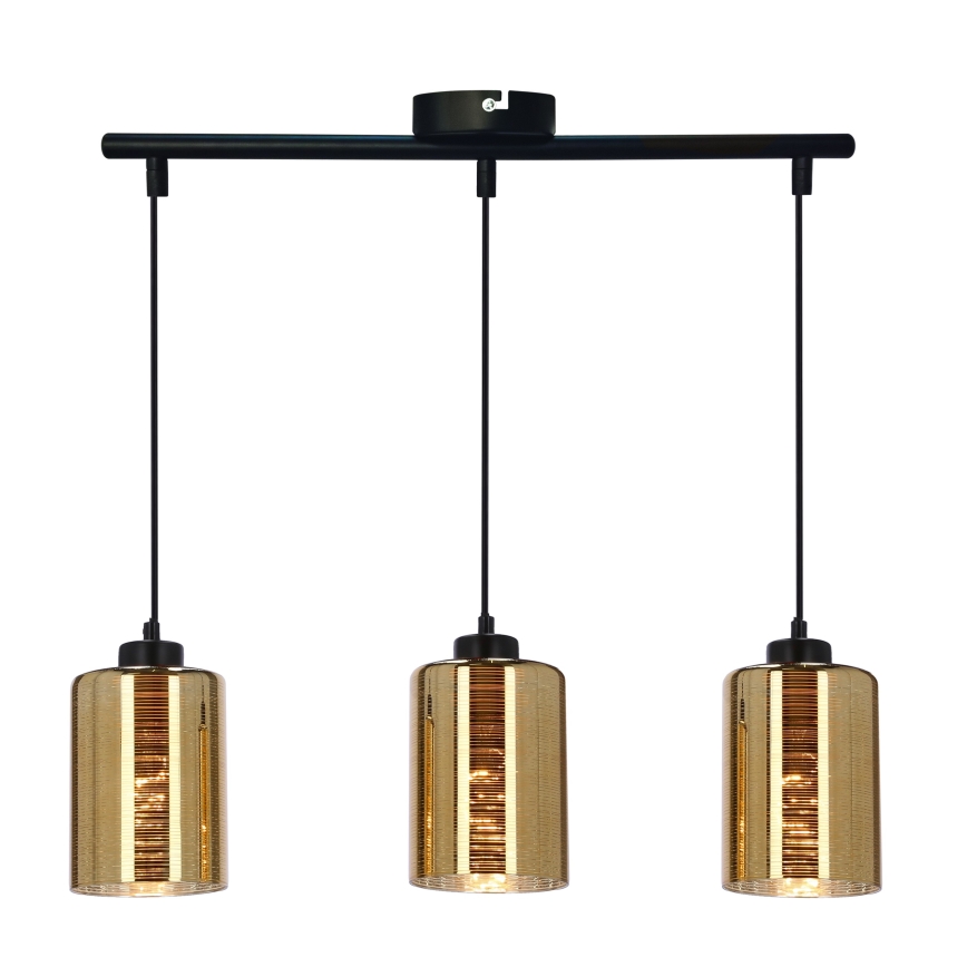 Lampadario a sospensione con filo COX 3xE27/60W/230V oro