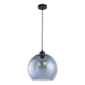 Lampadario a sospensione con filo CUBUS 1xE27/60W/230V blu