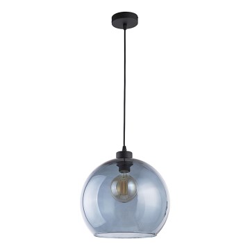 Lampadario a sospensione con filo CUBUS 1xE27/60W/230V blu
