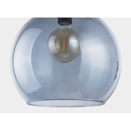Lampadario a sospensione con filo CUBUS 1xE27/60W/230V blu
