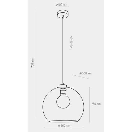Lampadario a sospensione con filo CUBUS 1xE27/60W/230V blu