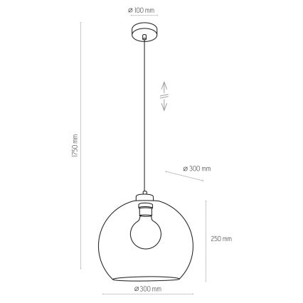 Lampadario a sospensione con filo CUBUS 1xE27/60W/230V blu