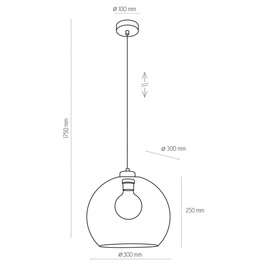 Lampadario a sospensione con filo CUBUS 1xE27/60W/230V blu