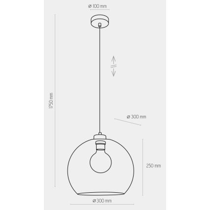 Lampadario a sospensione con filo CUBUS 1xE27/60W/230V